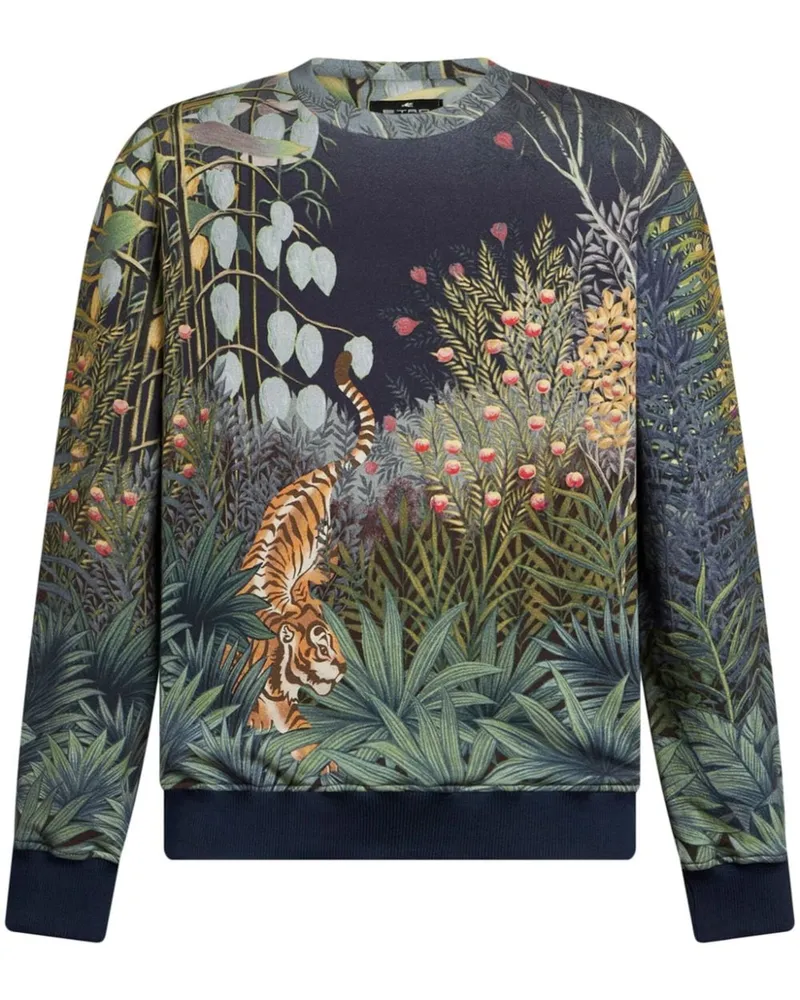 Etro Sweatshirt mit grafischem Print - Blau Blau