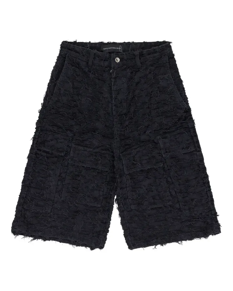 WHO DECIDES WAR Husk textured shorts - Schwarz Schwarz