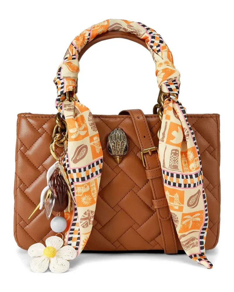 Kurt Geiger Square Kensington quilted mini bag - Braun Braun