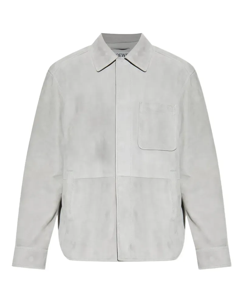 Loewe Jacke aus Wildleder - Grau Grau