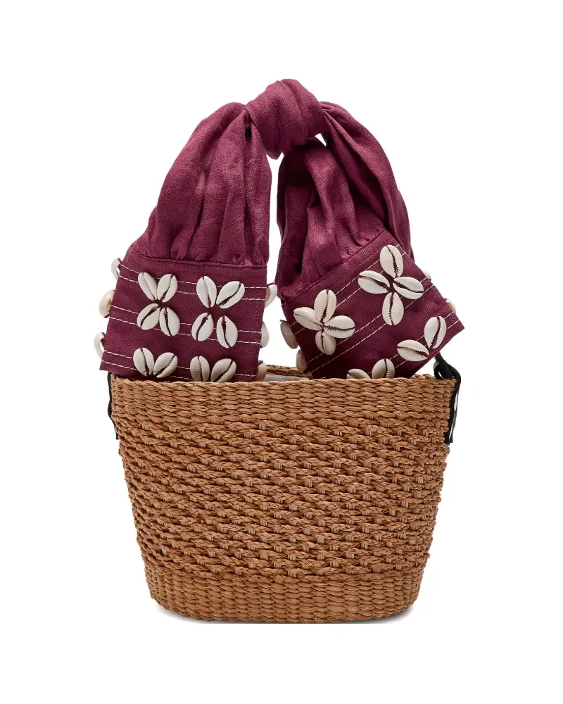 Sensi Studio shell-sleeve bucket bag - Nude Nude