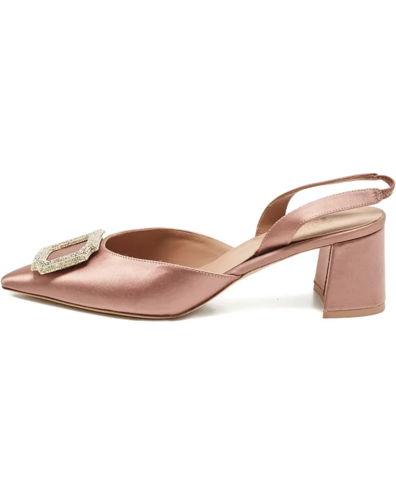 Malone Souliers Marion satin slingback pumps - Rosa Rosa