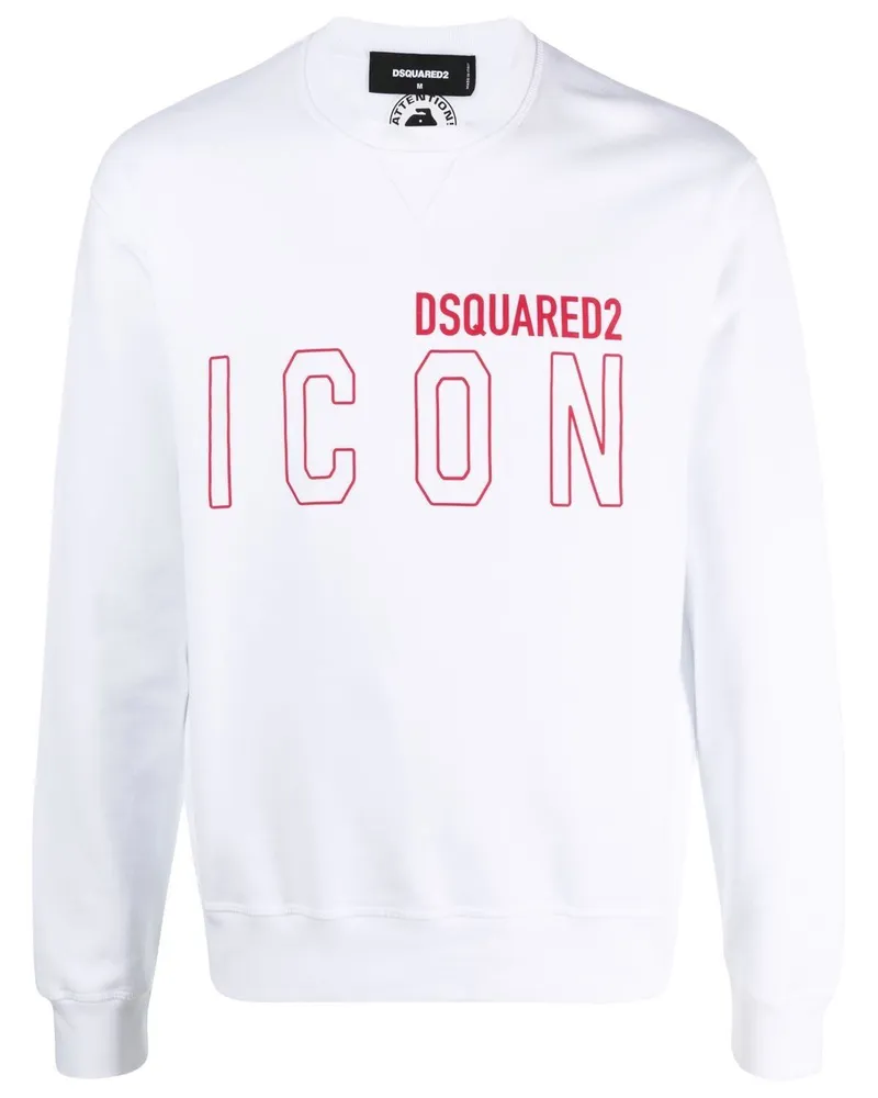 Dsquared2 Sweatshirt mit Logo-Print Weiß