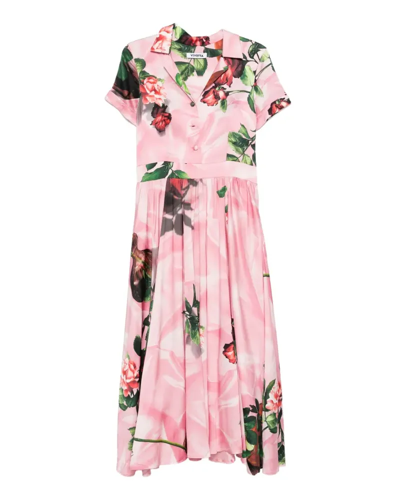 Vivetta floral-print pleated dress - Rosa Rosa
