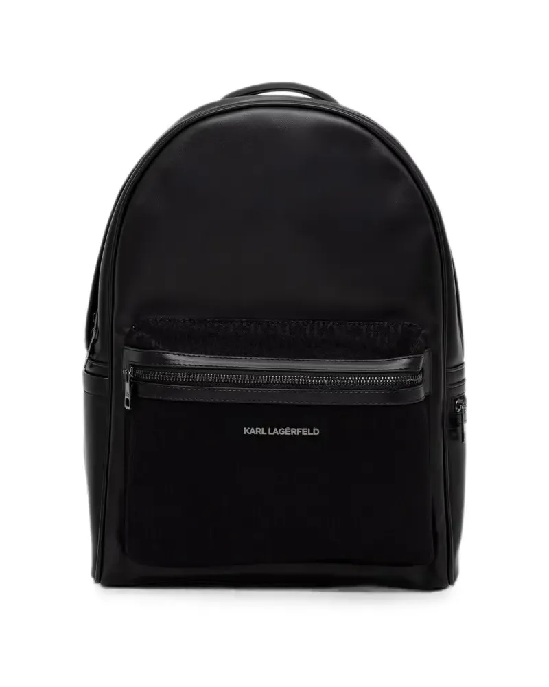 Karl Lagerfeld logo-plaque backpack - Schwarz Schwarz