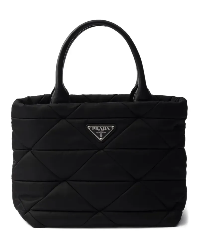 Prada Wattierter Re-Nylon Tote Bag - Schwarz Schwarz