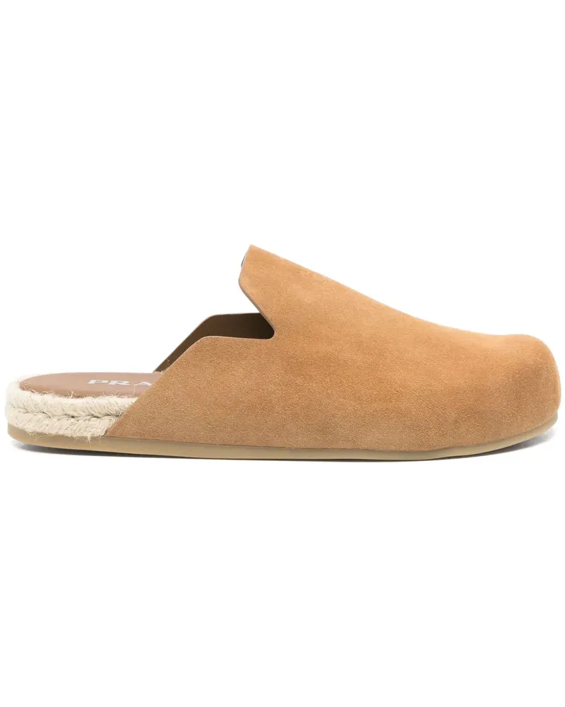 Prada Slipper aus Wildleder - Braun Braun