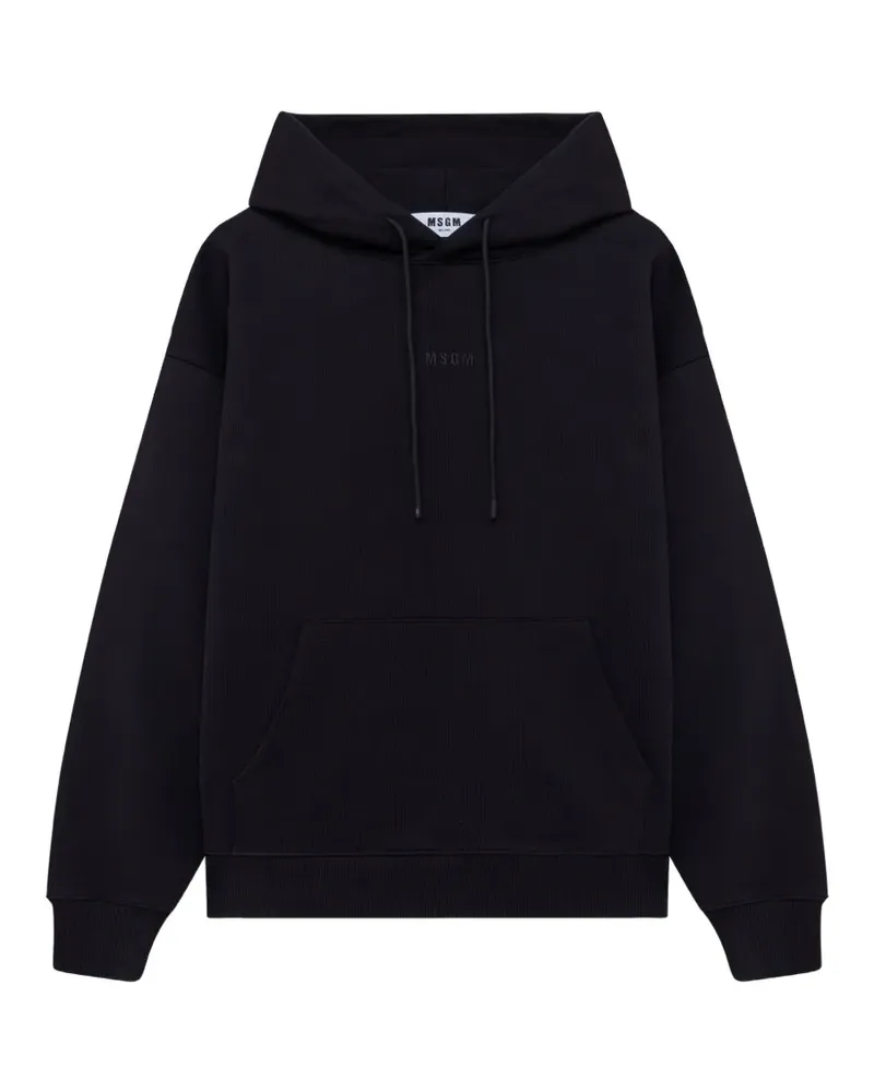 MSGM Hoodie mit grafischem Print - Schwarz Schwarz