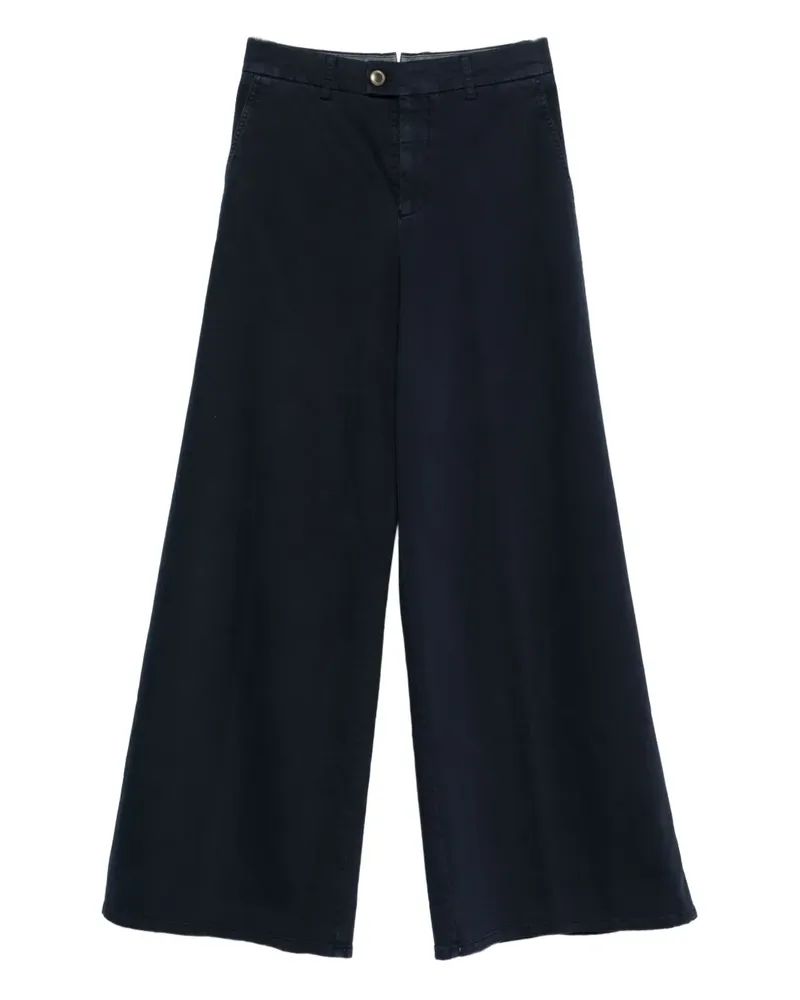 Berwich Hose mit weitem Bein - Blau Blau