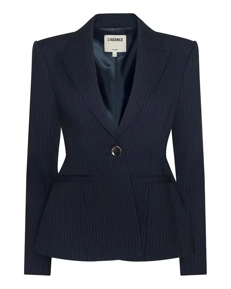 L'Agence Therese pinstripe blazer - Blau Blau