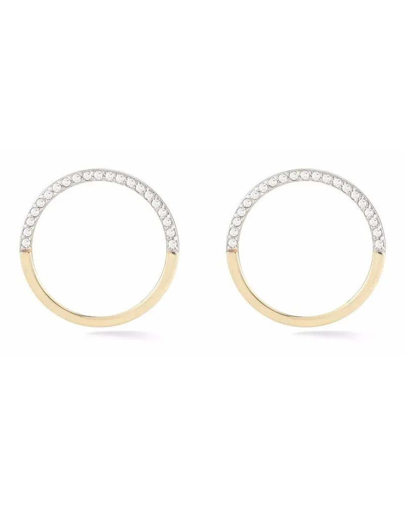 MATEO 14kt Gelbgoldcreolen mit Diamanten Gold