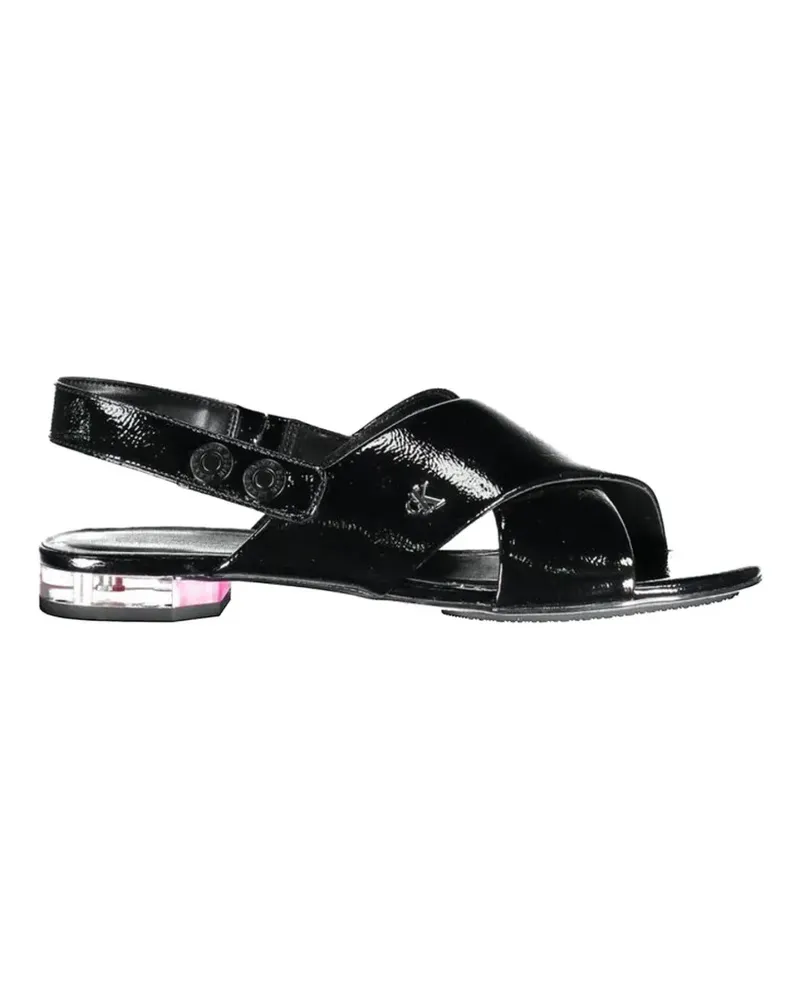 Calvin Klein cross-strap sandals - Schwarz Schwarz