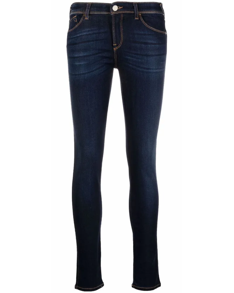 Emporio Armani Tief sitzende Skinny-Jeans - Blau Blau