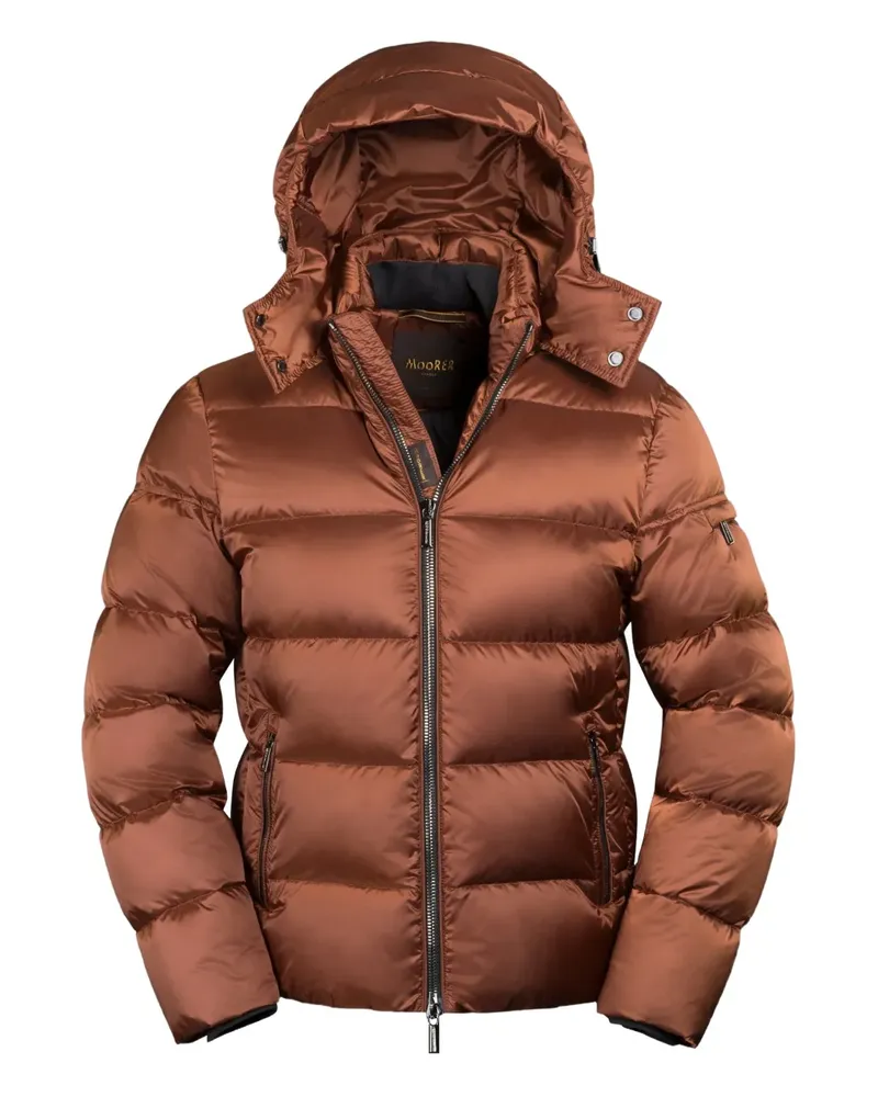 MOORER hooded zip-up padded jacket - Braun Braun