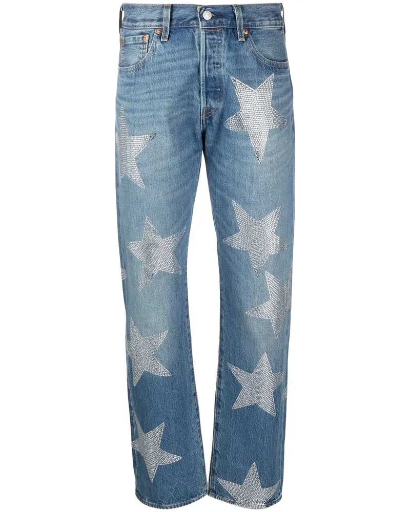 Collina Strada Jeans mit Stern-Patch - Blau Blau