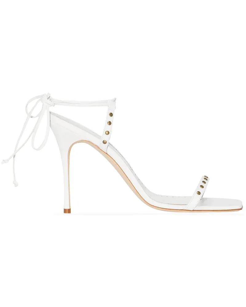 Manolo Blahnik Morata Riemchensandalen 105mm - Weiß Weiß