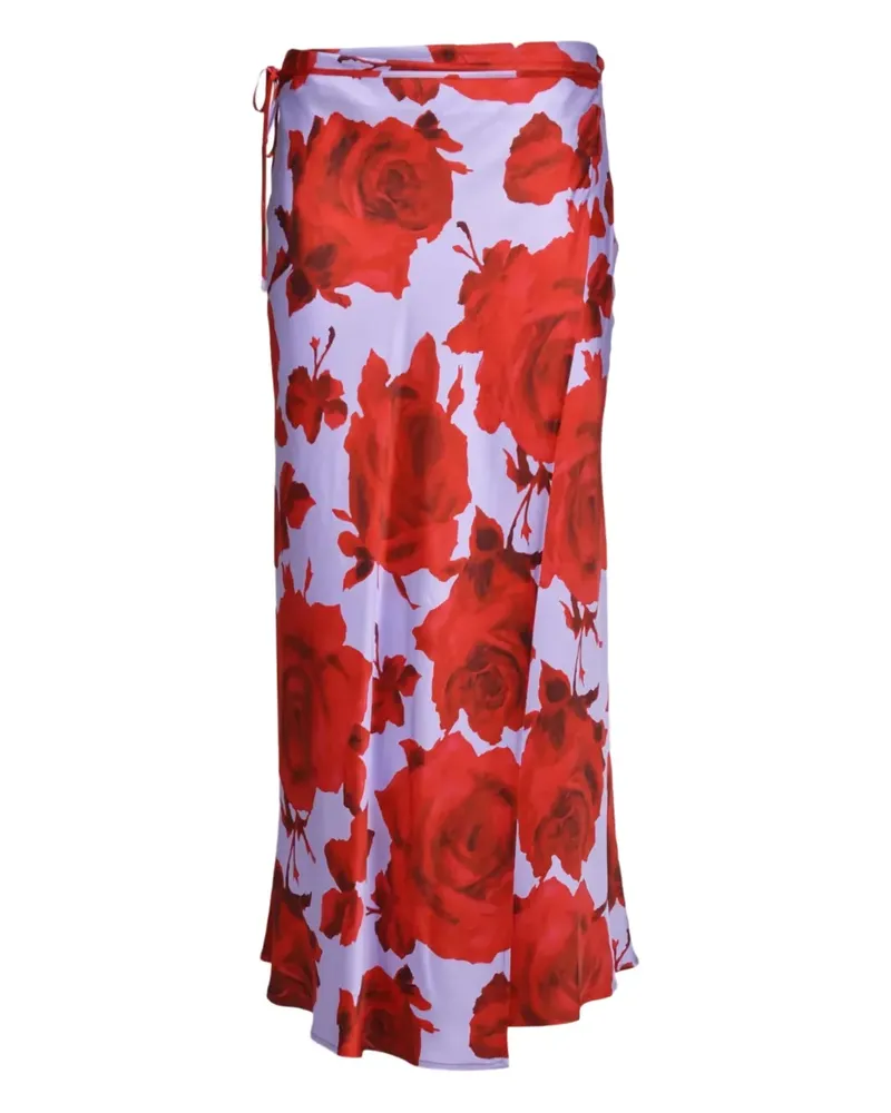 MSGM floral tie maxi skirt - Violett Violett