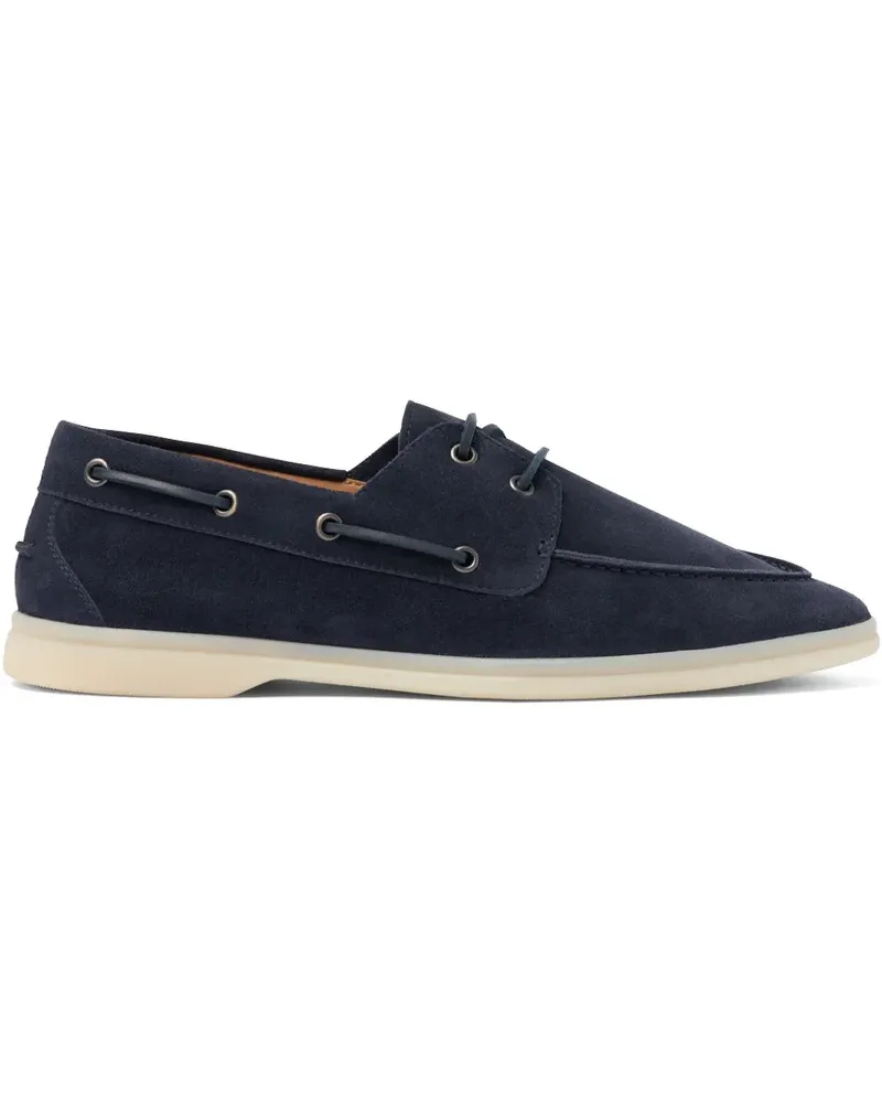 Scarosso Segelschuhe aus Wildleder - Blau Blau