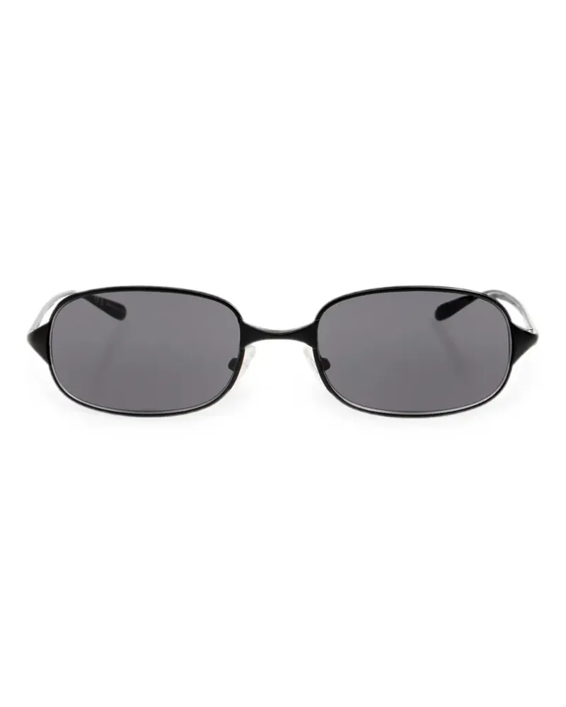 Alexander McQueen oval-frame sunglasses - Schwarz Schwarz