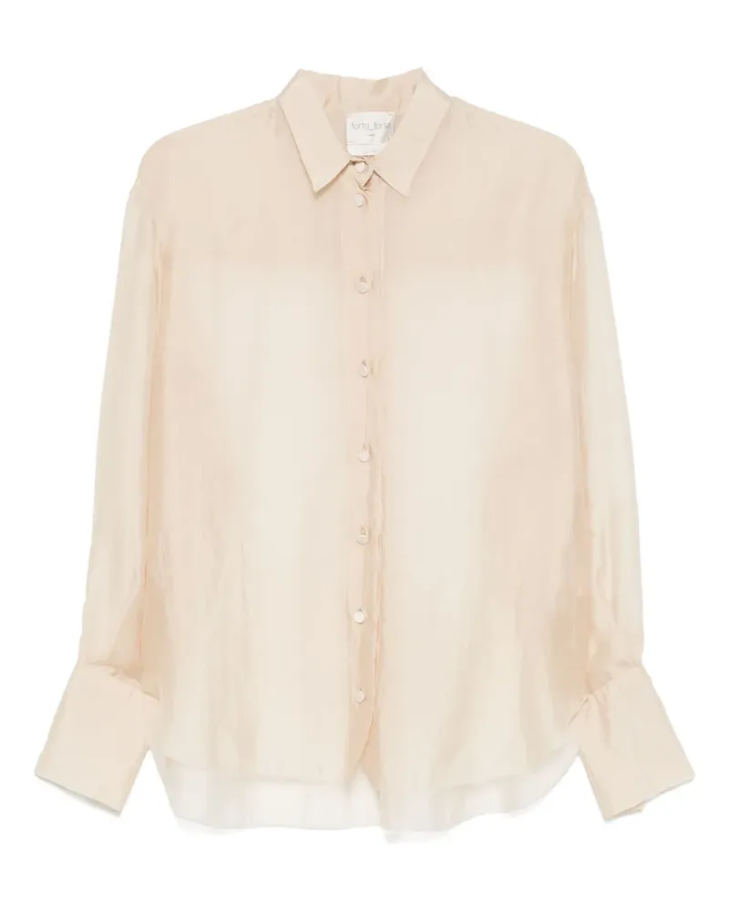 forte_forte Hemd mit Sheer-Effekt - Nude Nude