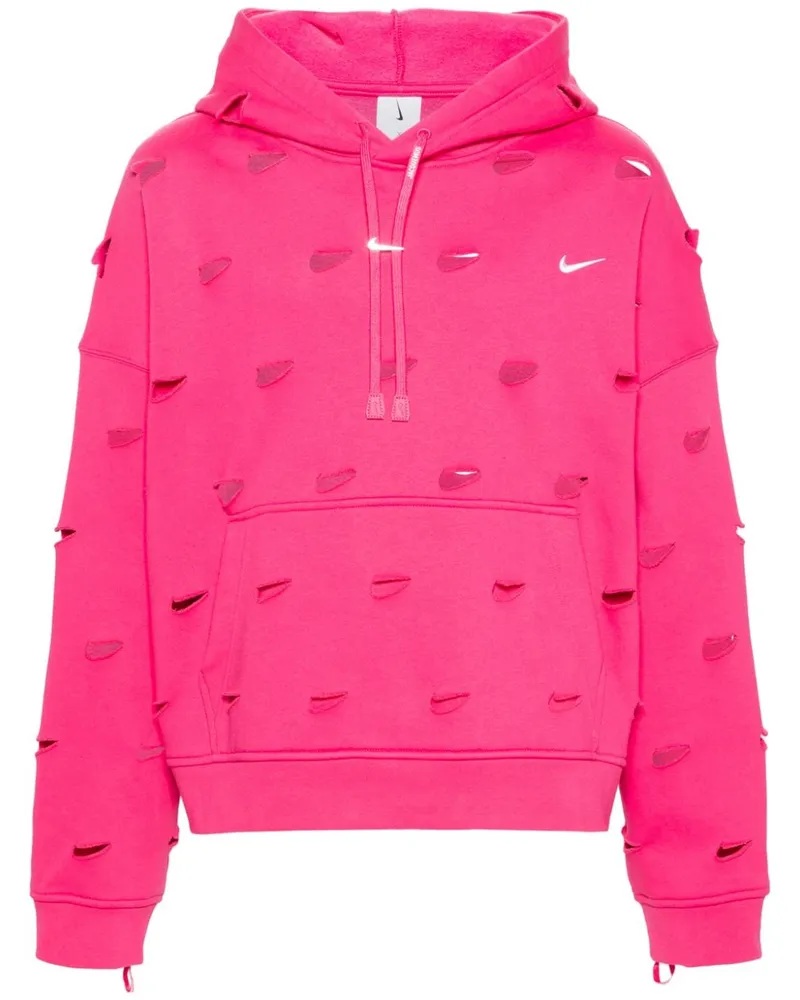 Nike Hoodie mit Swoosh-Cut-Out Rosa