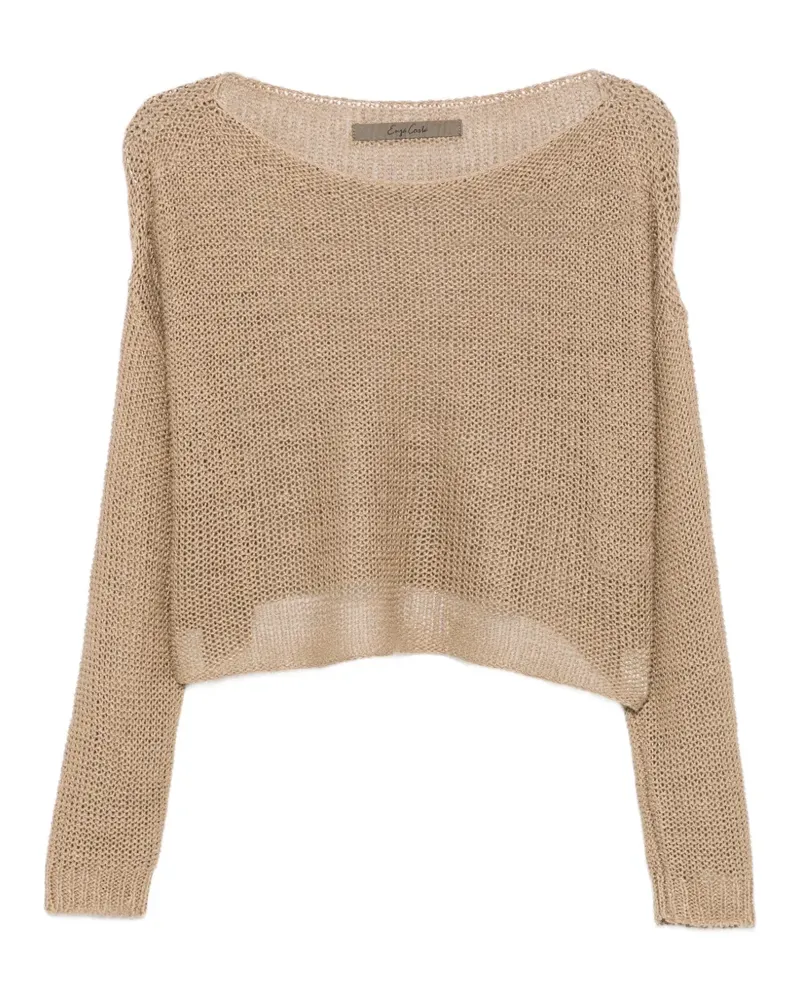 Enza Costa open-knit sweater - Braun Braun