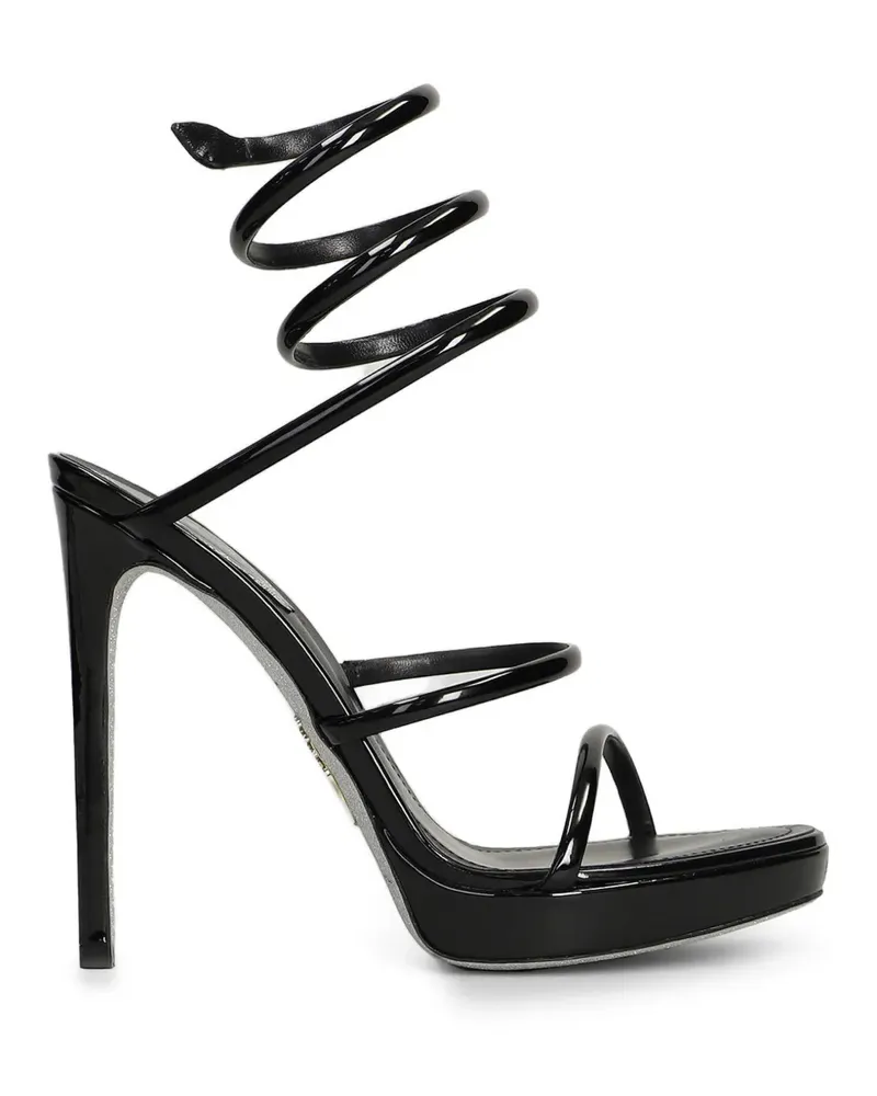 René Caovilla Cleo Plateau-Sandalen - Schwarz Schwarz