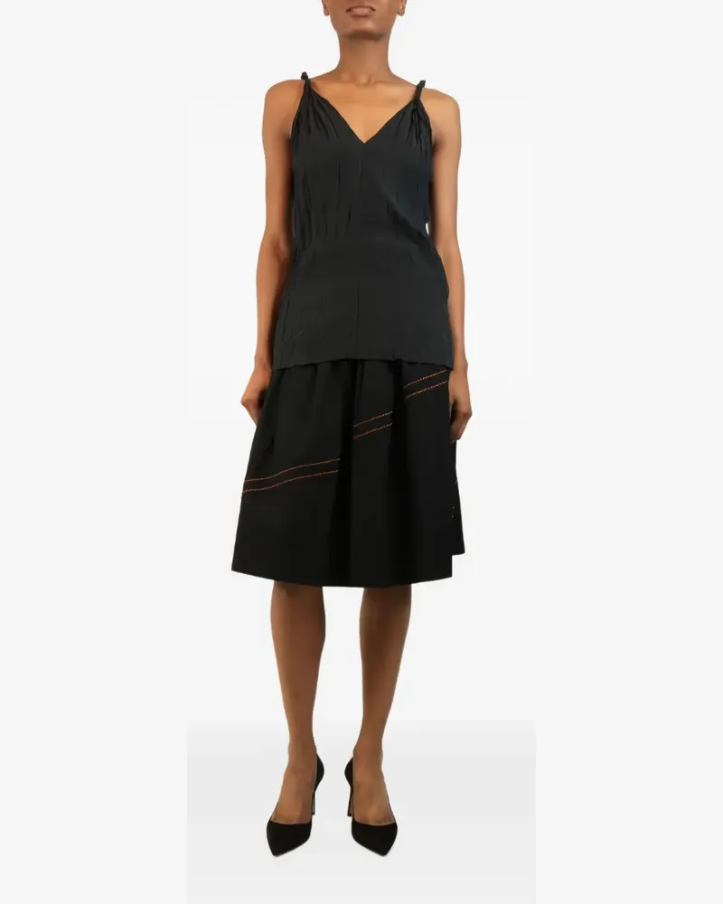Totême Top mit Knitteroptik - Schwarz Schwarz
