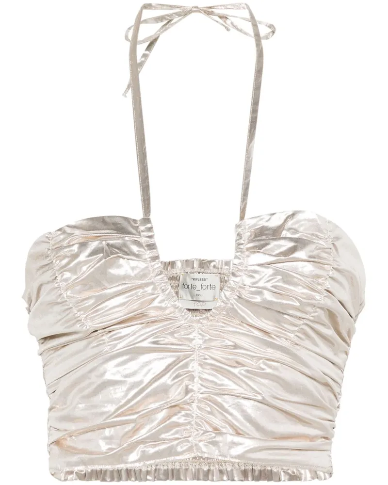 forte_forte Neckholder-Bluse - Silber Silber