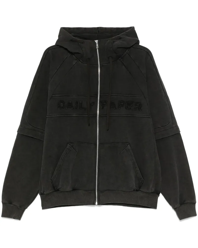 Daily Paper Garment Wash Hoodie - Schwarz Schwarz