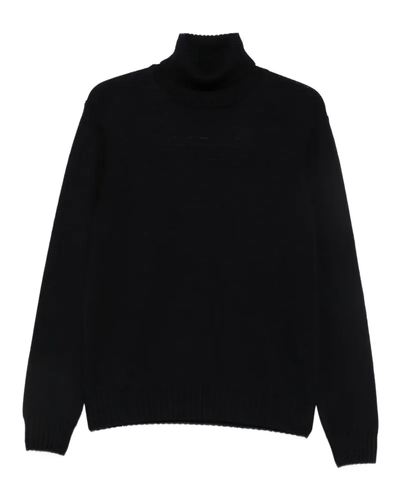 Heritage Gerippter Rollkragenpullover - Blau Blau