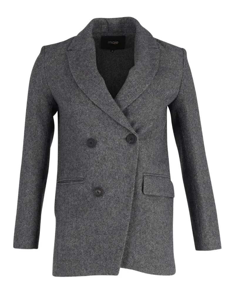 Maje grey double-breasted blazer - Grau Grau