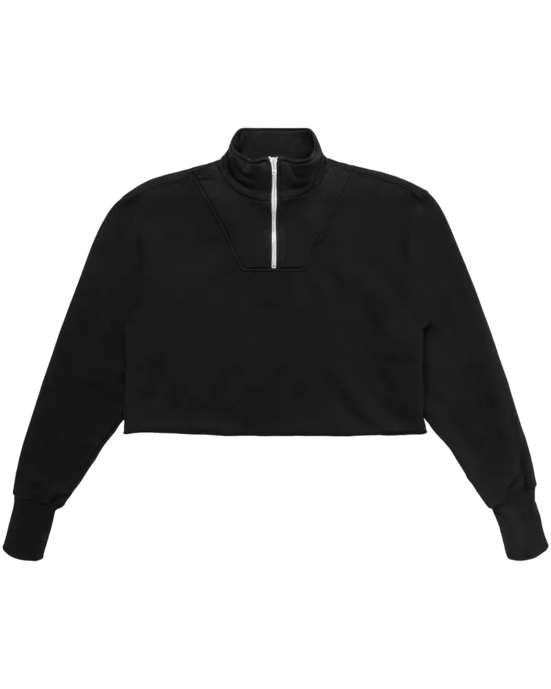 LES TIEN Pullover mit kurzem Reißverschluss - Schwarz Schwarz