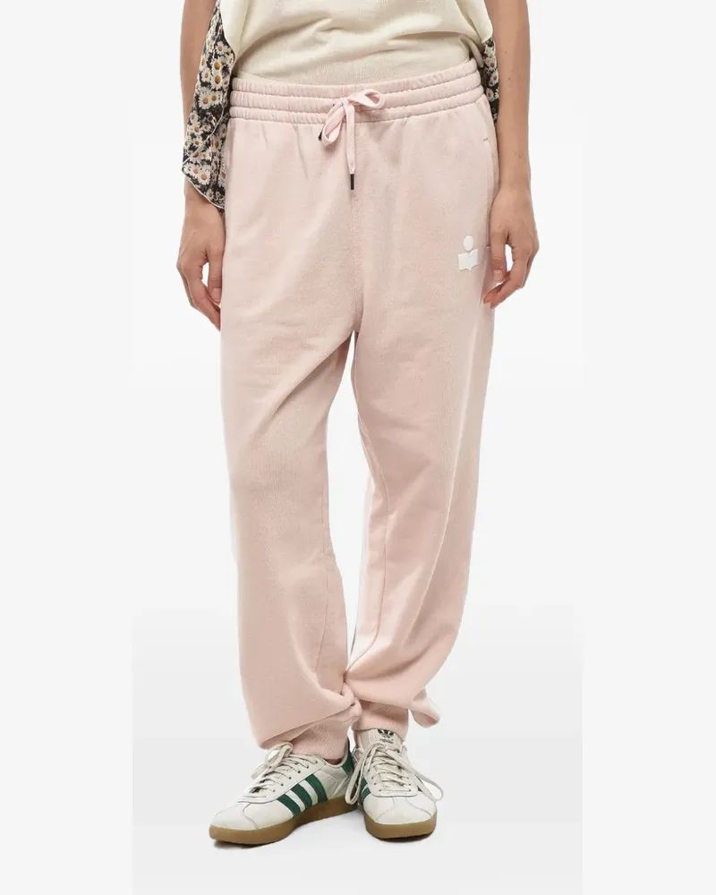 Isabel Marant flocked-logo track trousers - Rosa Rosa