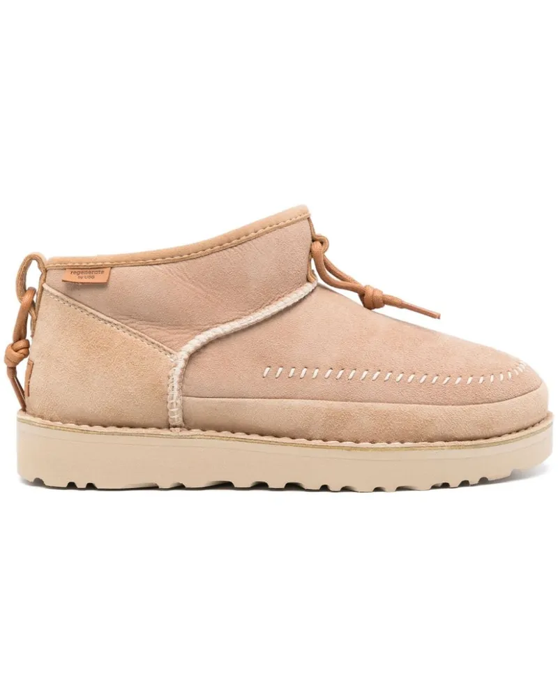 UGG Ultra Mini Crafted Regenerate Wildlederstiefel Nude