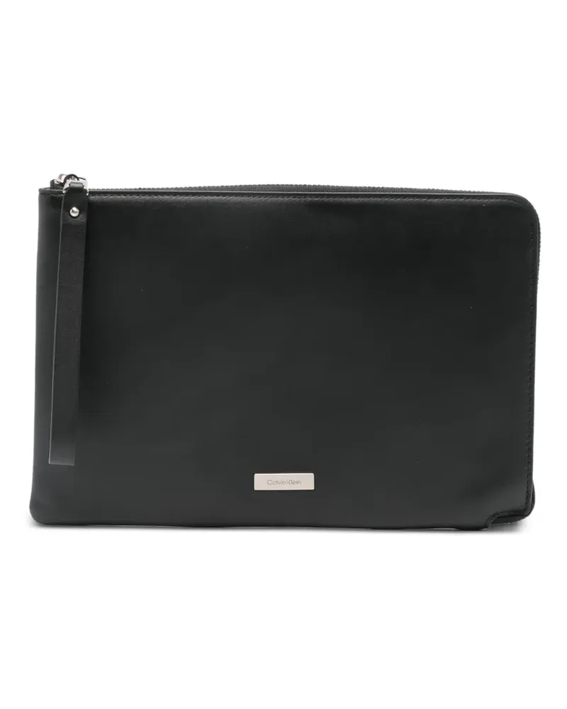 Calvin Klein Schultertasche mit Reißverschluss - Schwarz Schwarz