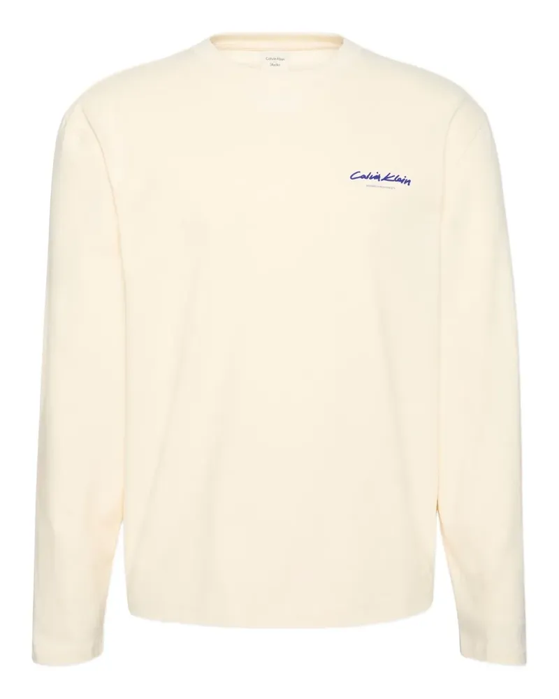 Calvin Klein Klassisches Langarmshirt - Nude Nude