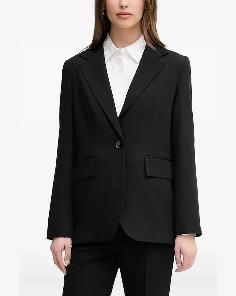 Sisley Blazer mit fallendem Revers - Schwarz Schwarz