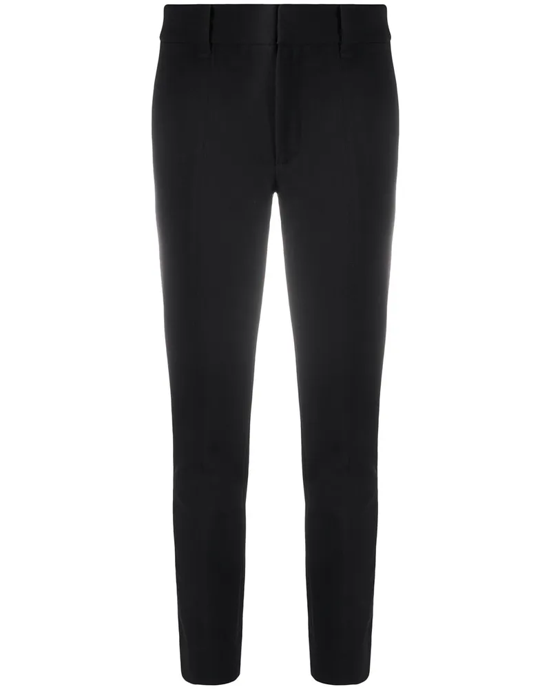 Vince Schmale Cropped-Hose mit hohem Bund - Schwarz Schwarz
