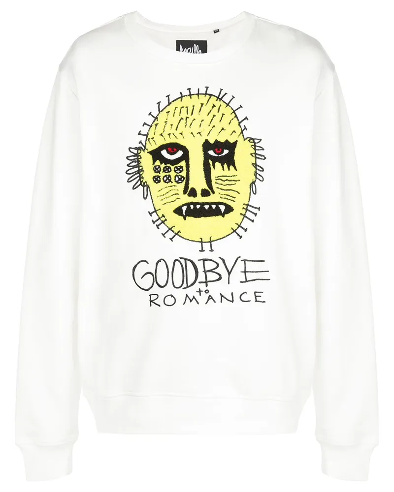 Haculla Sweatshirt mit "Goodbye Romance"-Print Weiß