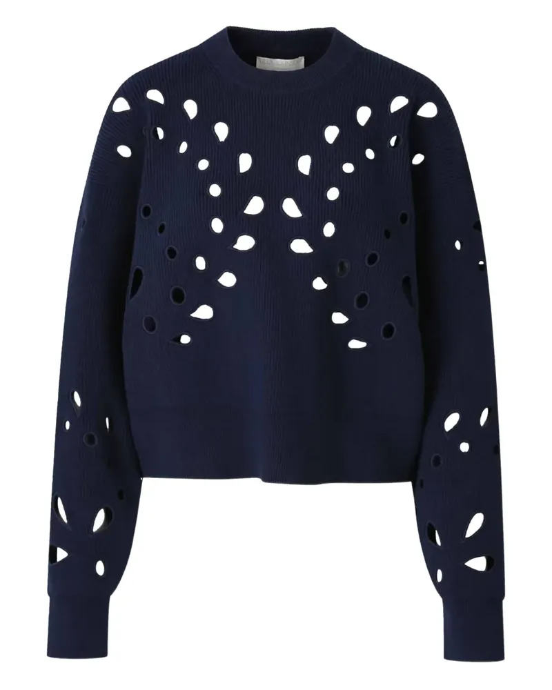 Ulla Johnson Gerippter Pullover mit Cut-Outs - Blau Blau