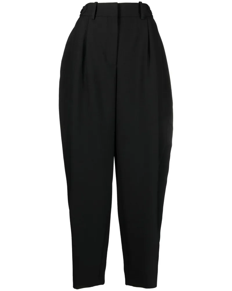 Stella McCartney Bundfaltenhose mit weitem Bein - Schwarz Schwarz