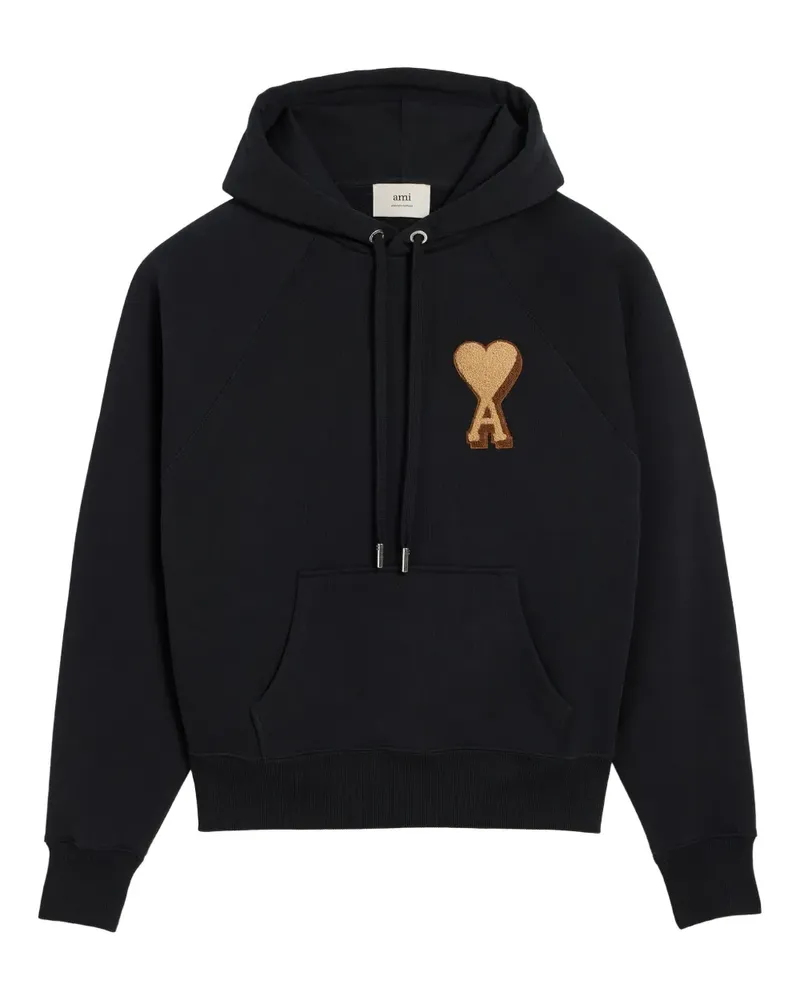 AMI Paris Hoodie mit Logo-Stickerei - Schwarz Schwarz