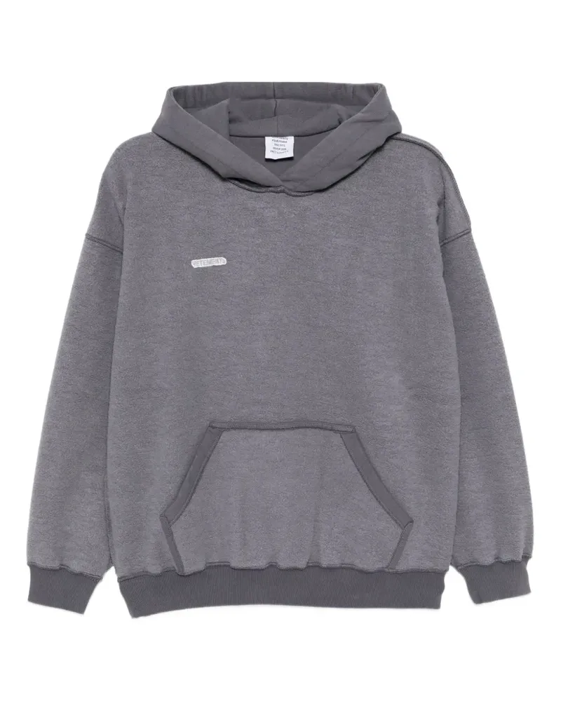 VETEMENTS Hoodie mit Logo-Stickerei - Grau Grau