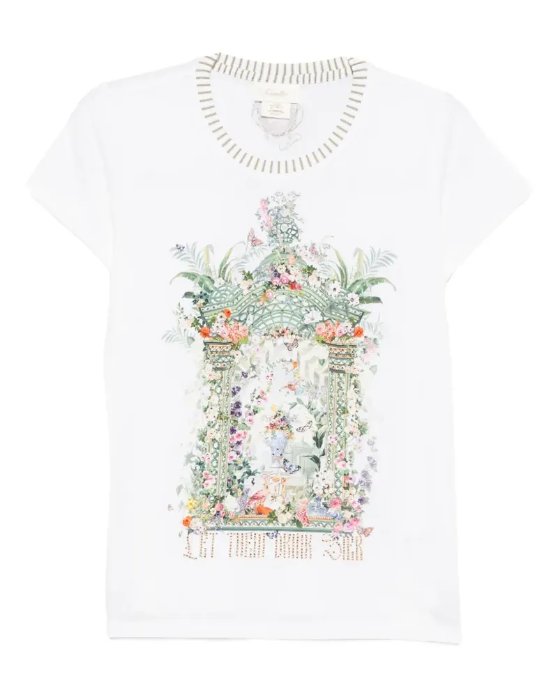 Camilla T-Shirt aus Bio-Baumwolle mit Print - Weiß Weiß