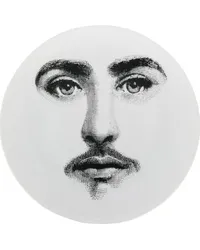 Fornasetti Teller mit Porträt Weiß