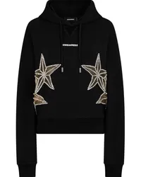 Dsquared2 Hoodie mit Sternen Schwarz