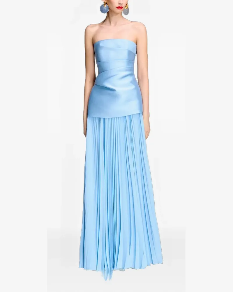 Solace London Claudette strapless maxi dress - Blau Blau