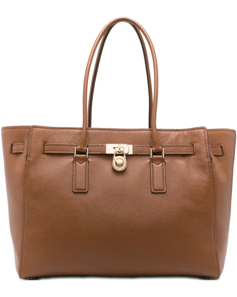 Michael Kors padlock-detail leather tote bag - Braun Braun