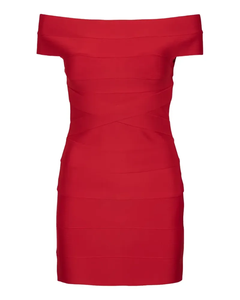 ROTATE Birger Christensen off-shoulder mini dress Rot